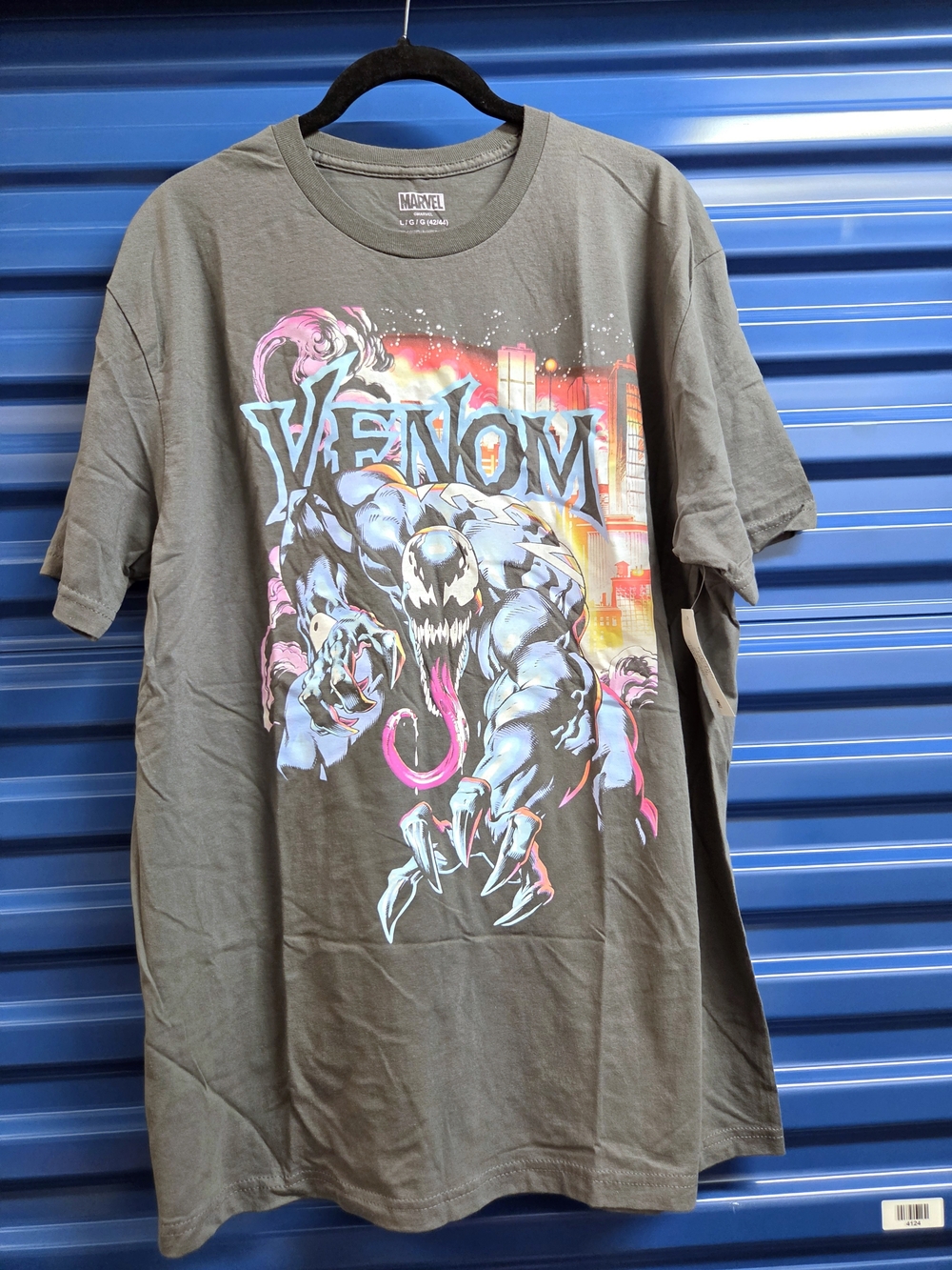 Marvel Venom Graphic Tee Gray Large NWT